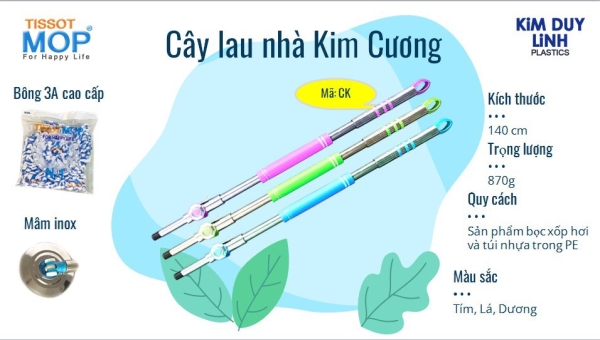 Cây lau nhà rời - Cây Lau Nhà Kim Duy Linh - Công Ty TNHH SX TM Kim Duy Linh